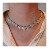 14K Gold Diamond Link Necklace