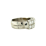 14K White Gold Diamond Band