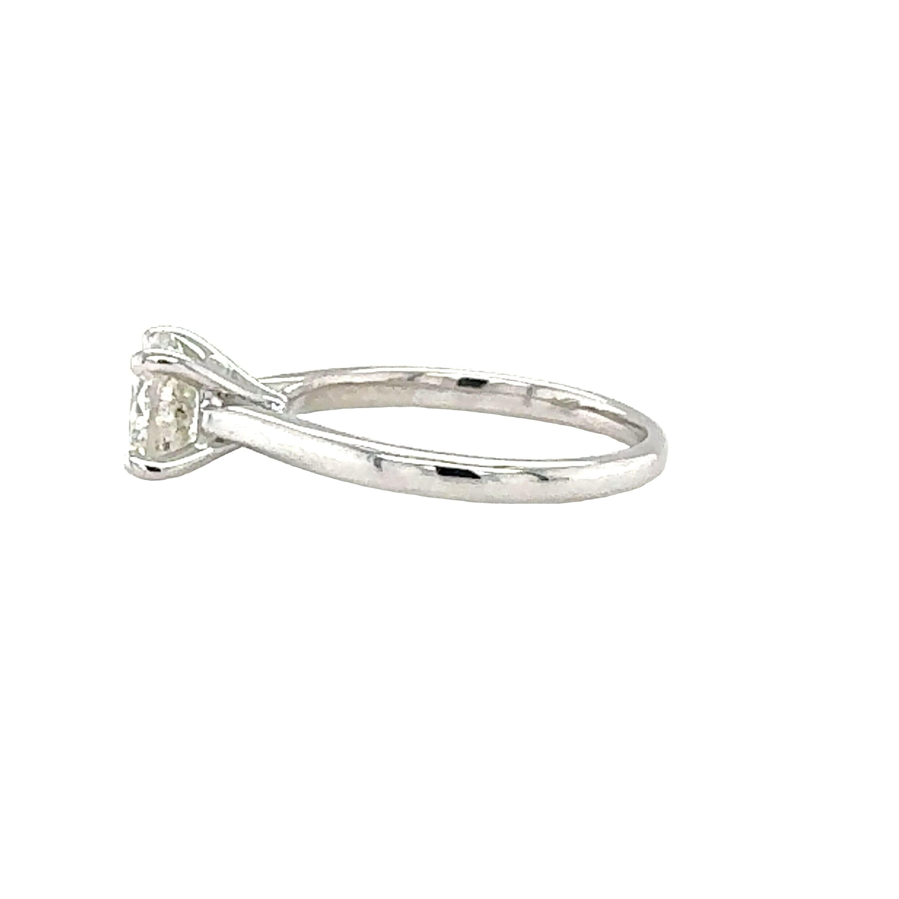 14K White Gold Diamond Engagement Ring