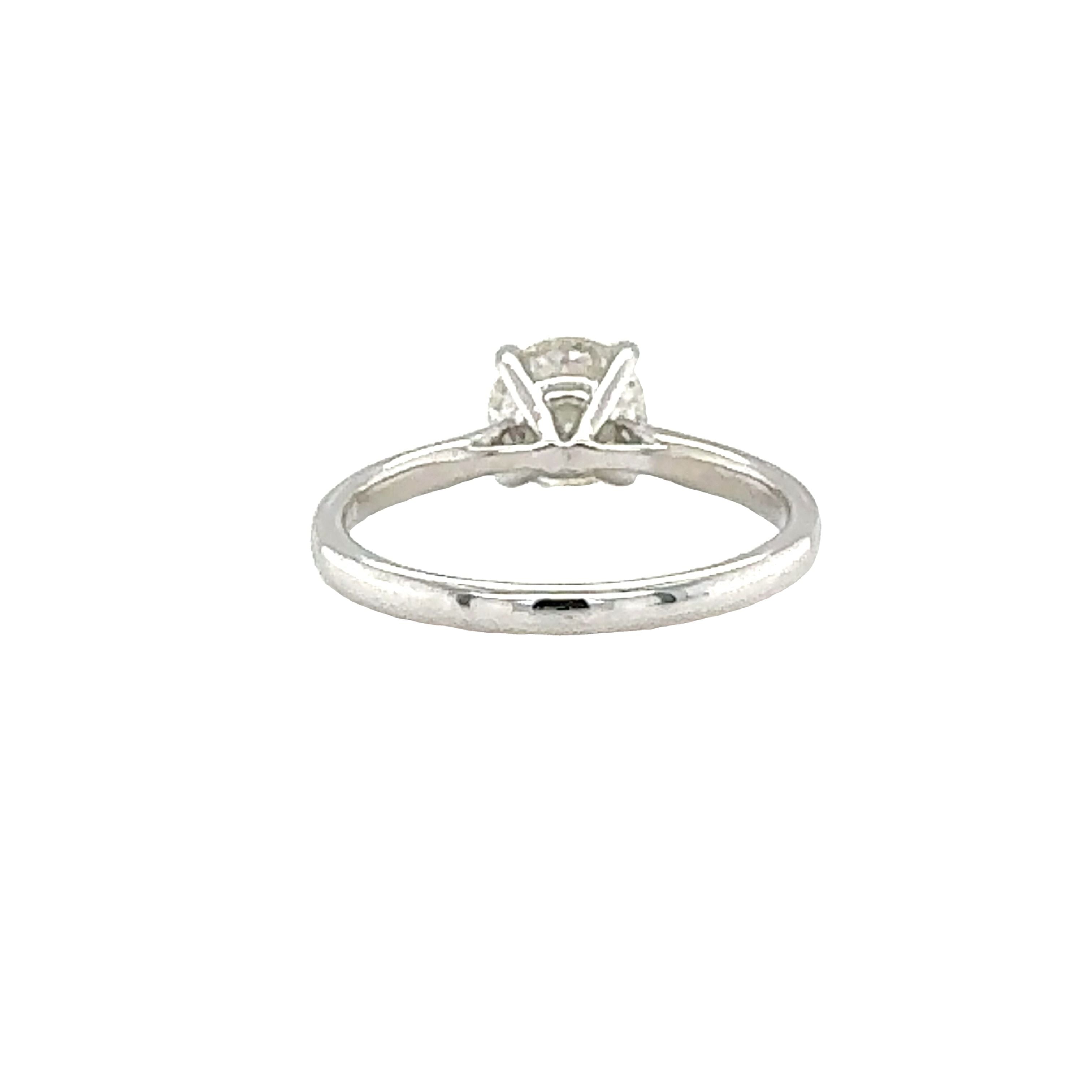14K White Gold Diamond Engagement Ring