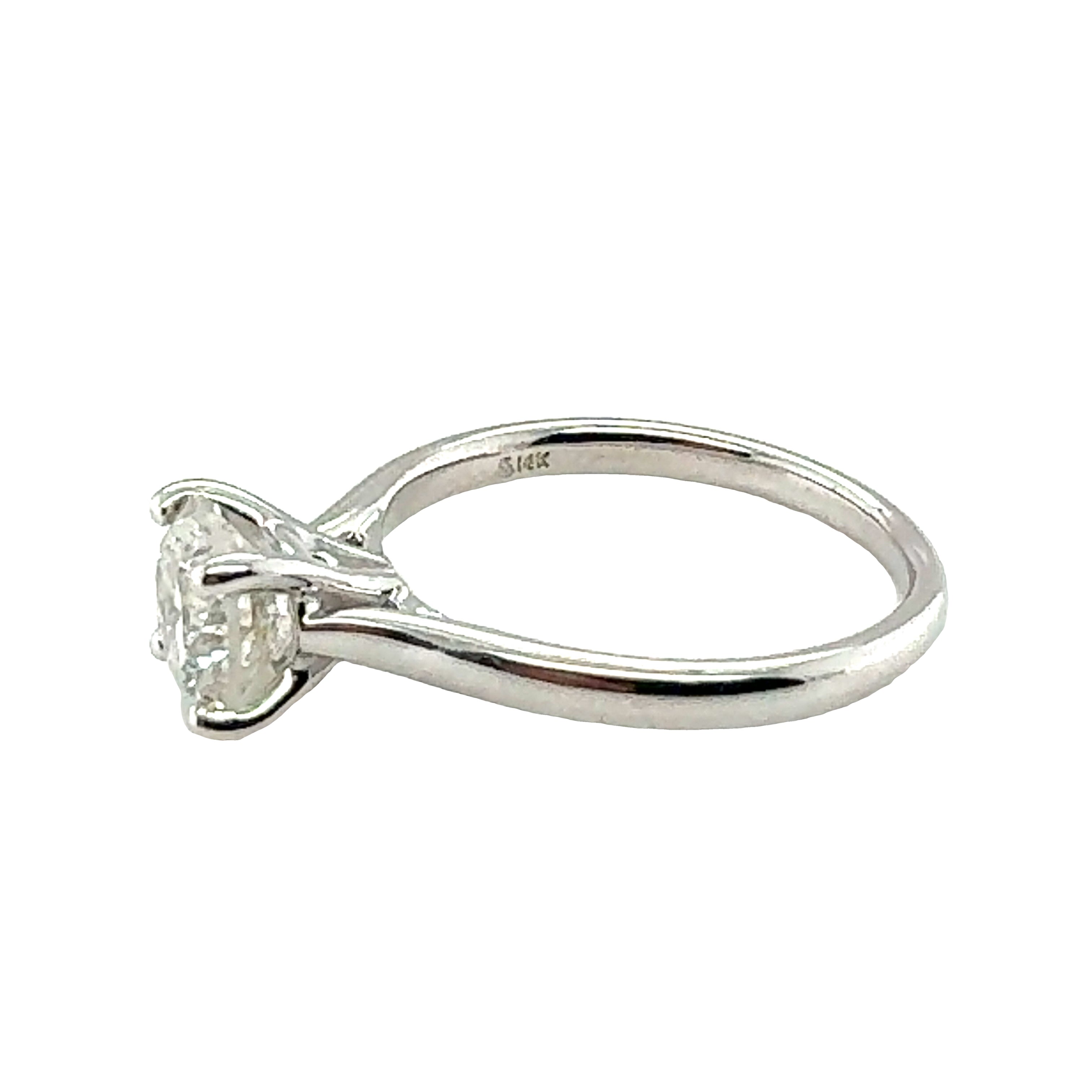 14K White Gold Diamond Engagement Ring