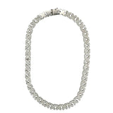 14K White Gold Diamond Link Necklace