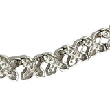 14K White Gold Diamond Link Necklace
