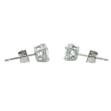 14K White Gold Diamond Stud Earrings
