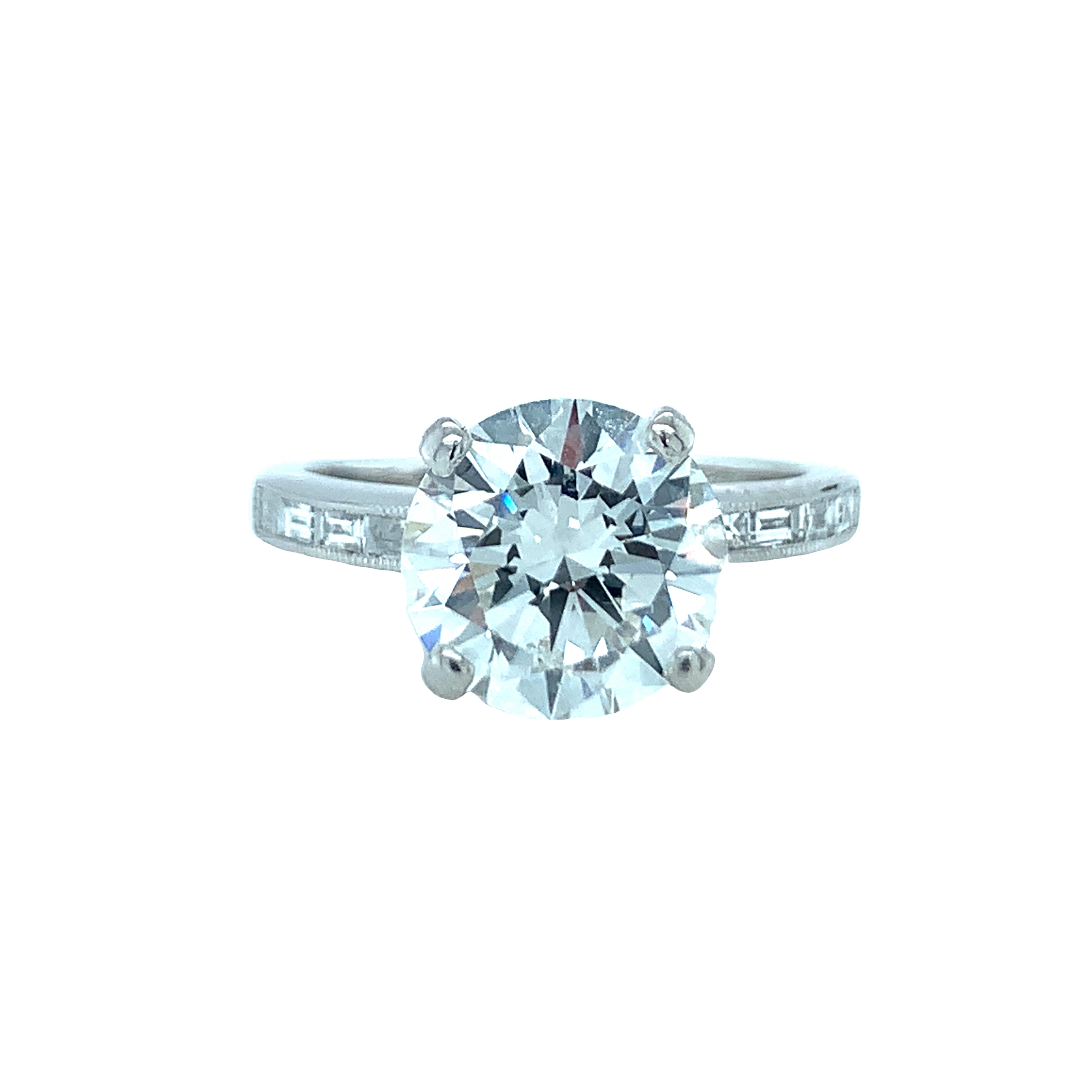 14K White Gold Engagement Ring
