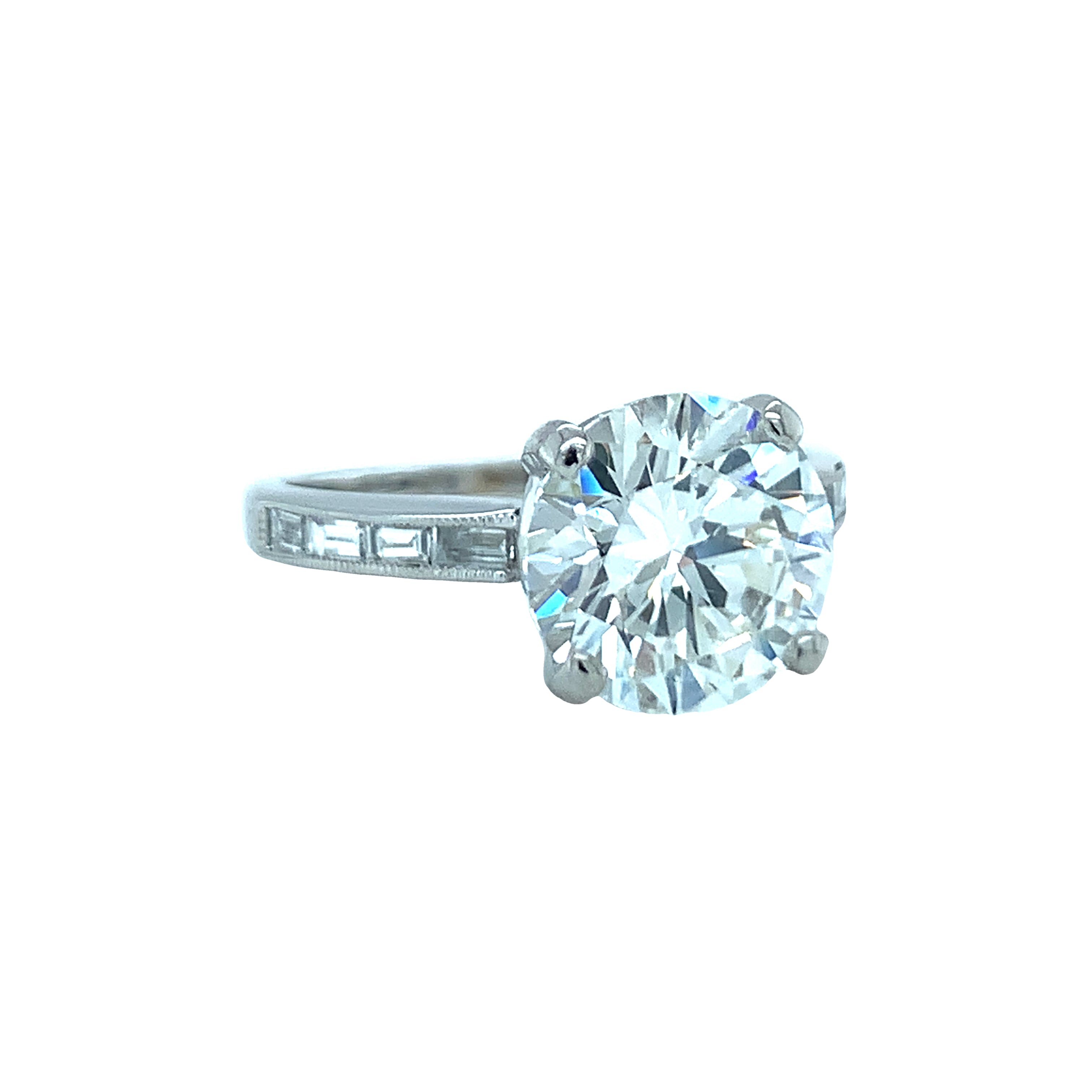 14K White Gold Engagement Ring