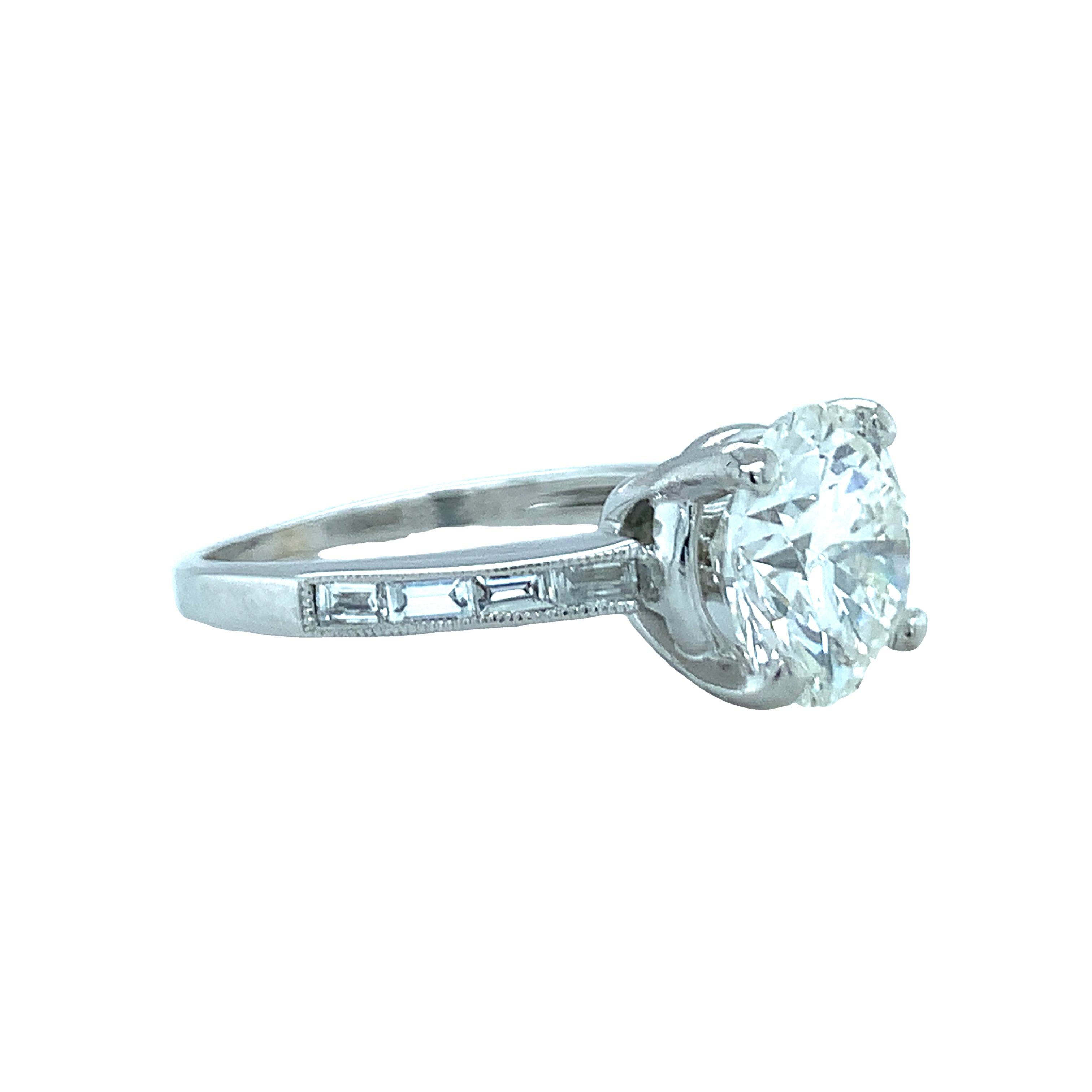 14K White Gold Engagement Ring
