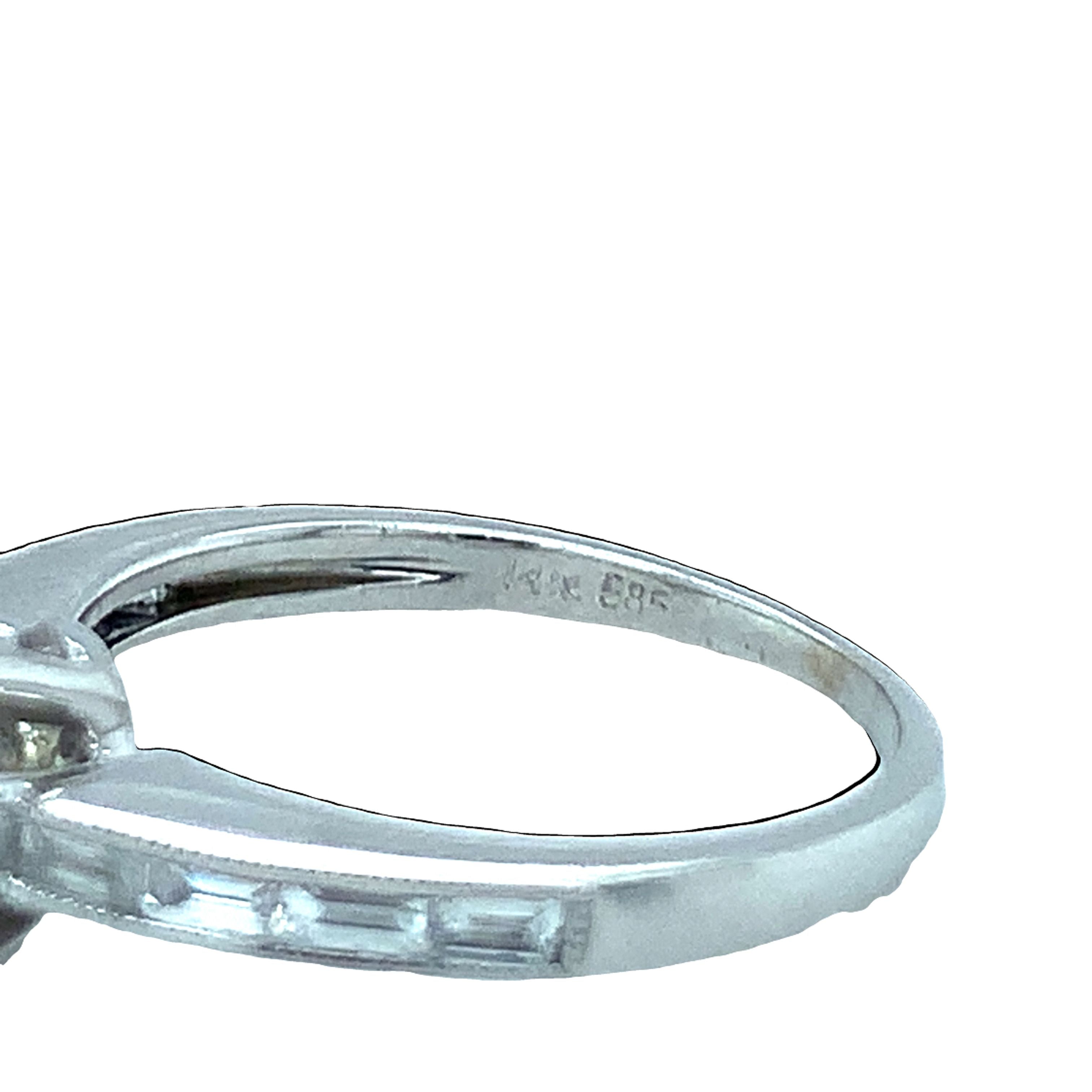 14K White Gold Engagement Ring