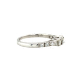 14K White Gold Three-Stone Diamond Ring