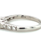 14K White Gold Three-Stone Diamond Ring