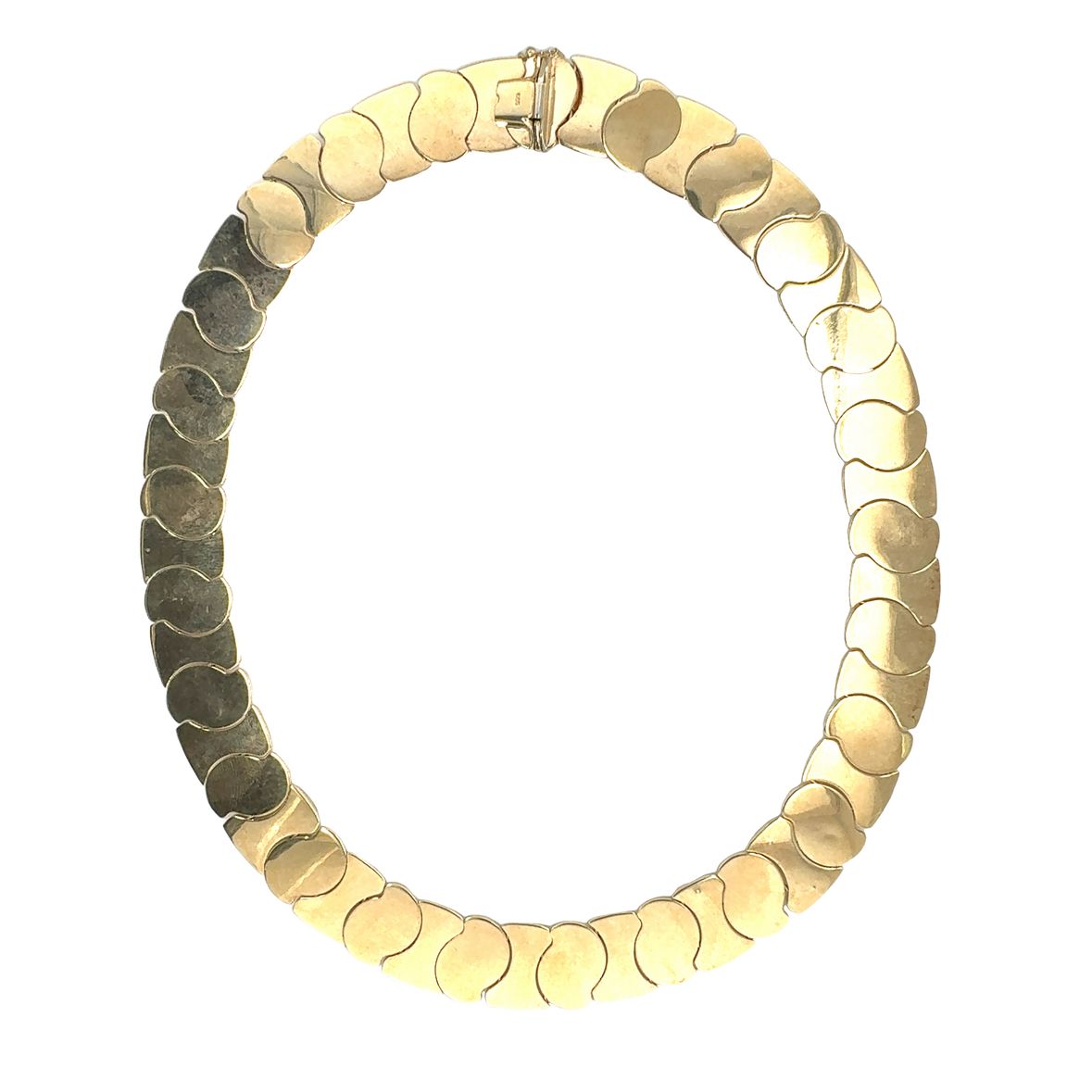 14K White and Yellow Gold Diamond Link Necklace