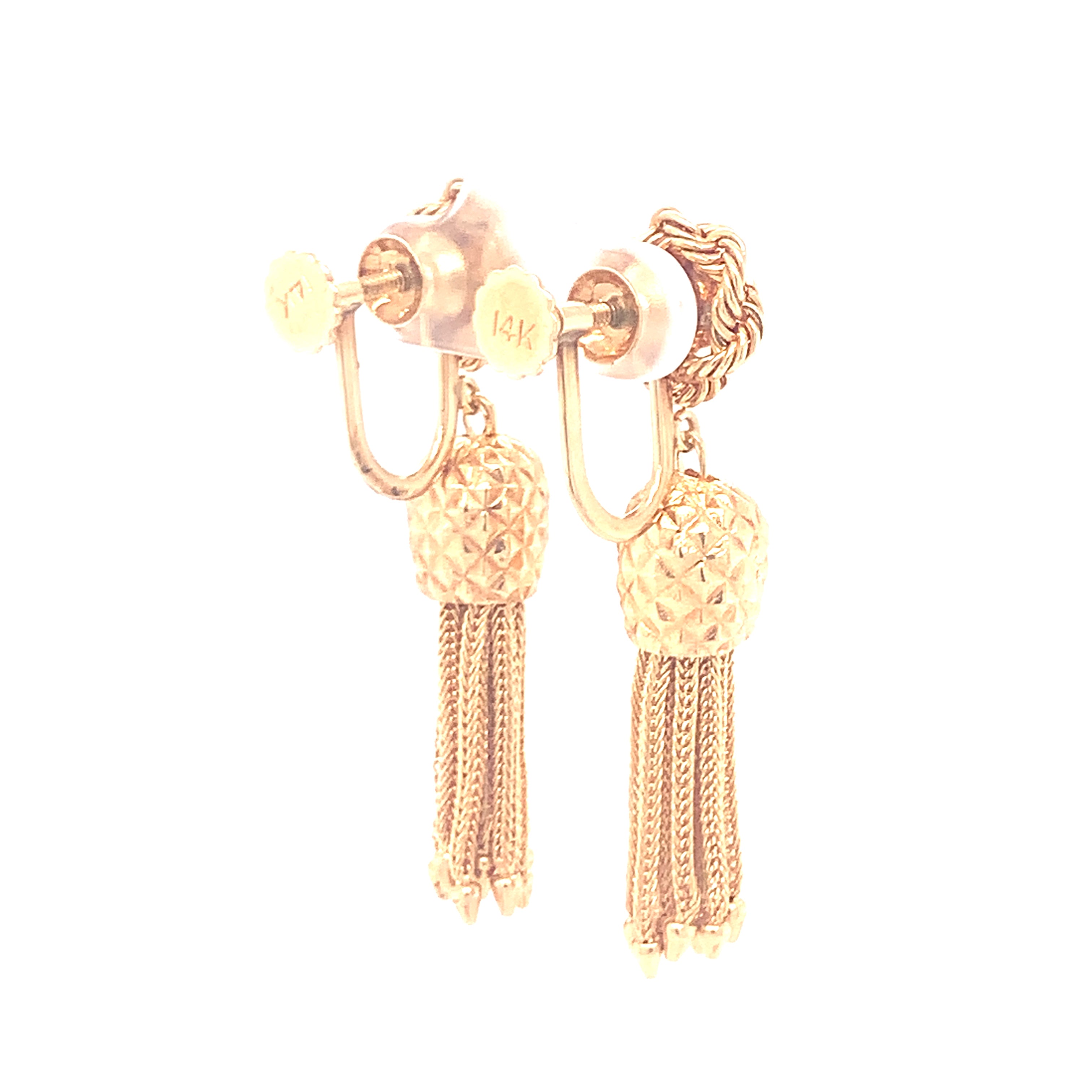 14K Yellow Gold Dangling Earrings