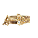 14K Yellow Gold Diamond Buckle Bracelet