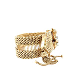 14K Yellow Gold Diamond Buckle Bracelet