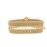 14K Yellow Gold Diamond Buckle Bracelet
