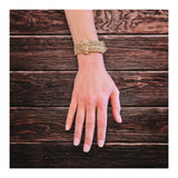 14K Yellow Gold Diamond Buckle Bracelet