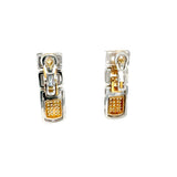 18K Gold Diamond Dangle Earrings