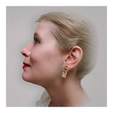 18K Gold Diamond Dangle Earrings