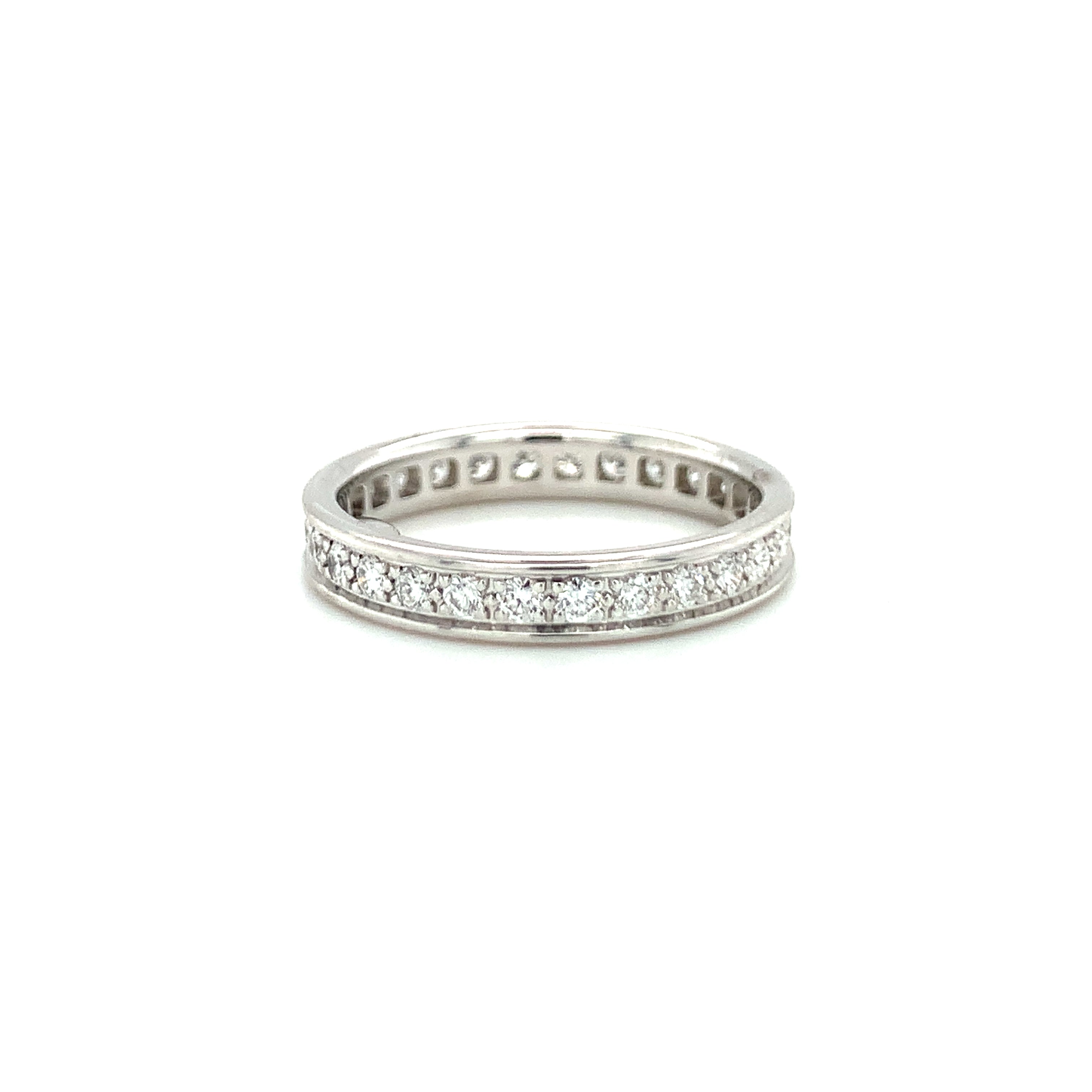 18K White Gold Diamond Eternity Band by Cartier