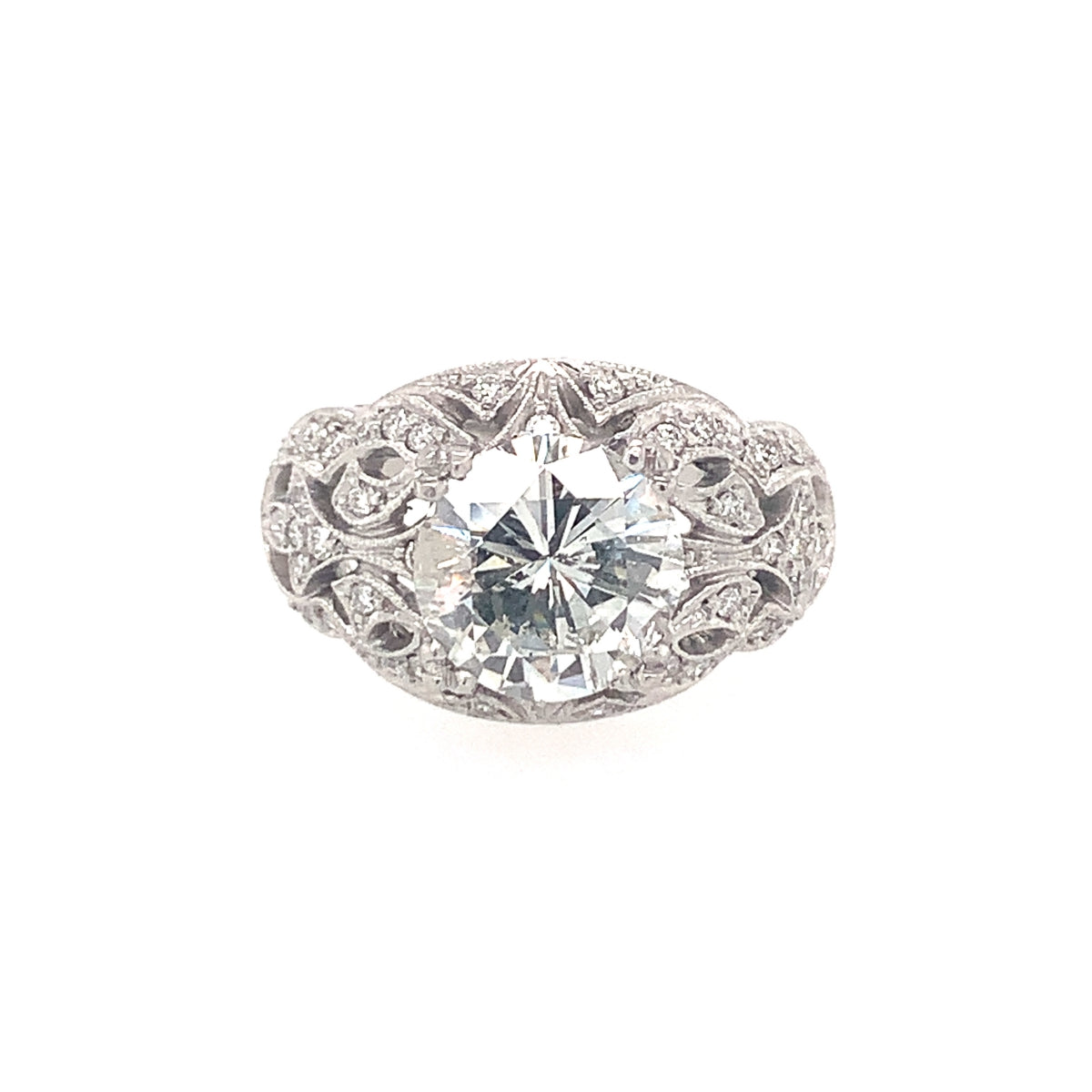 3.00 Carat Diamond Engagement Platinum Ring