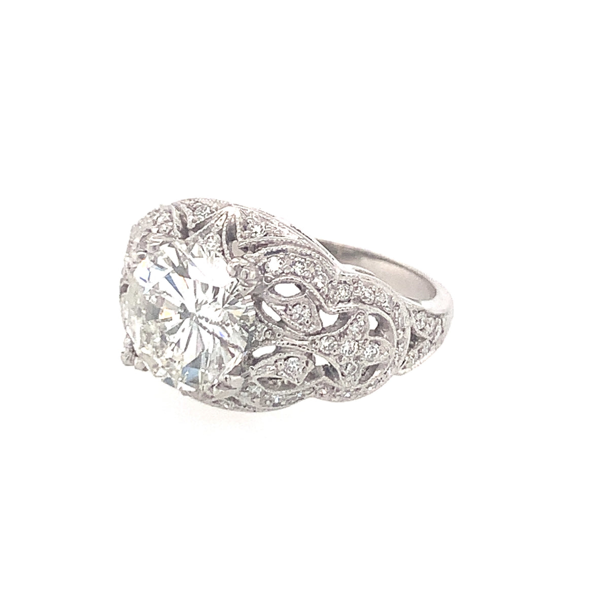 3.00 Carat Diamond Engagement Platinum Ring