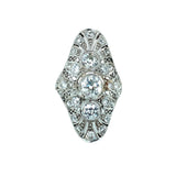 Art Deco Diamond Filigree Platinum Ring