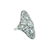 Art Deco Diamond Filigree Platinum Ring