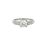Art Deco Diamond Solitaire Platinum Ring