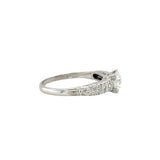Art Deco Diamond Solitaire Platinum Ring