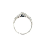 Art Deco Diamond Solitaire Platinum Ring