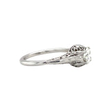 Art Deco Diamond Solitaire White Gold Ring