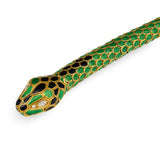 Snake Motif Enamel 18K Yellow Gold Coil Bracelet, circa 1960s
