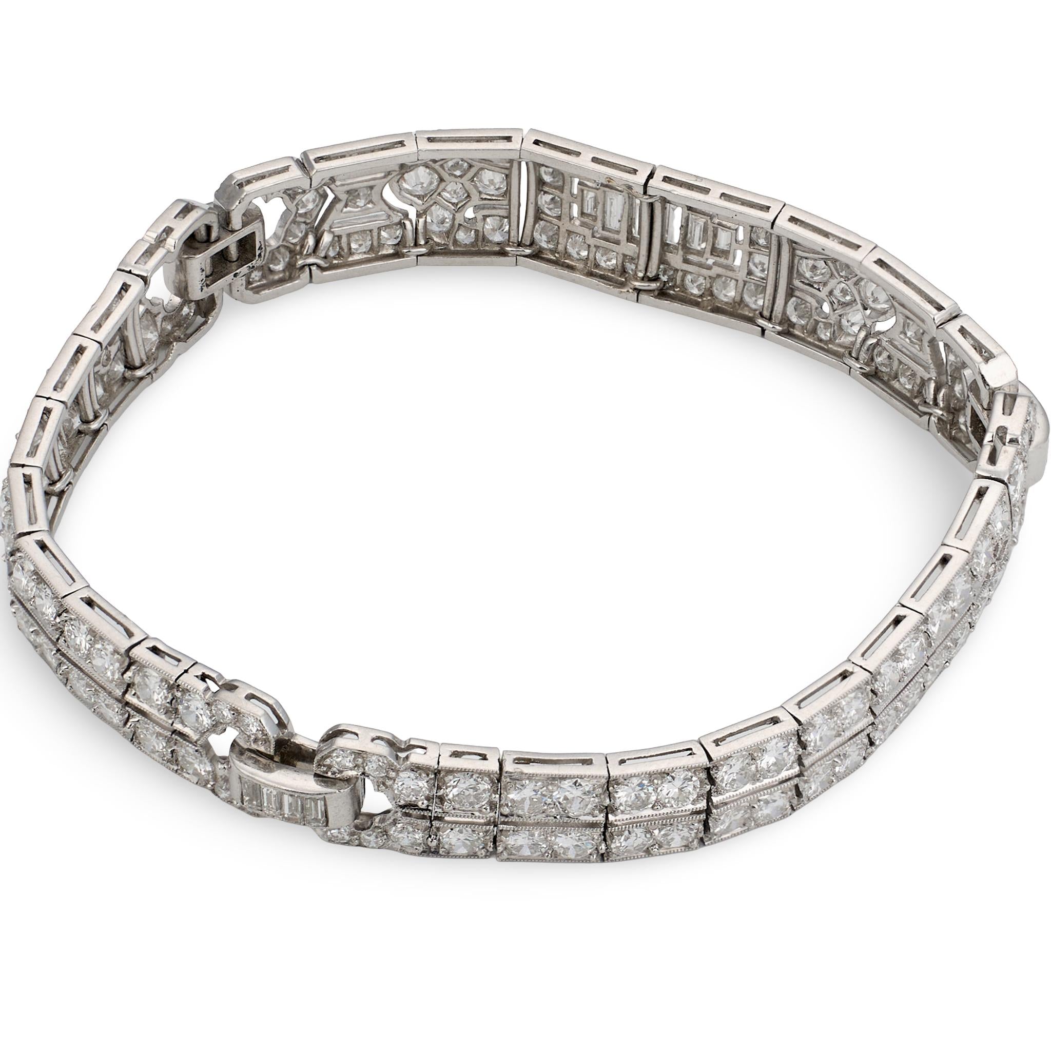 Art Deco Diamond Platinum Bracelet, circa 1920s