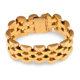 Retro 18K Tri-Color Gold Bracelet