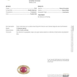 Cabochon Ruby and Diamond 18K Yellow Gold Ring