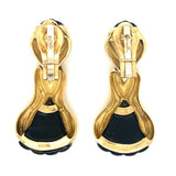 Carved Black Onyx 18K Yellow Gold Earrings by Wander