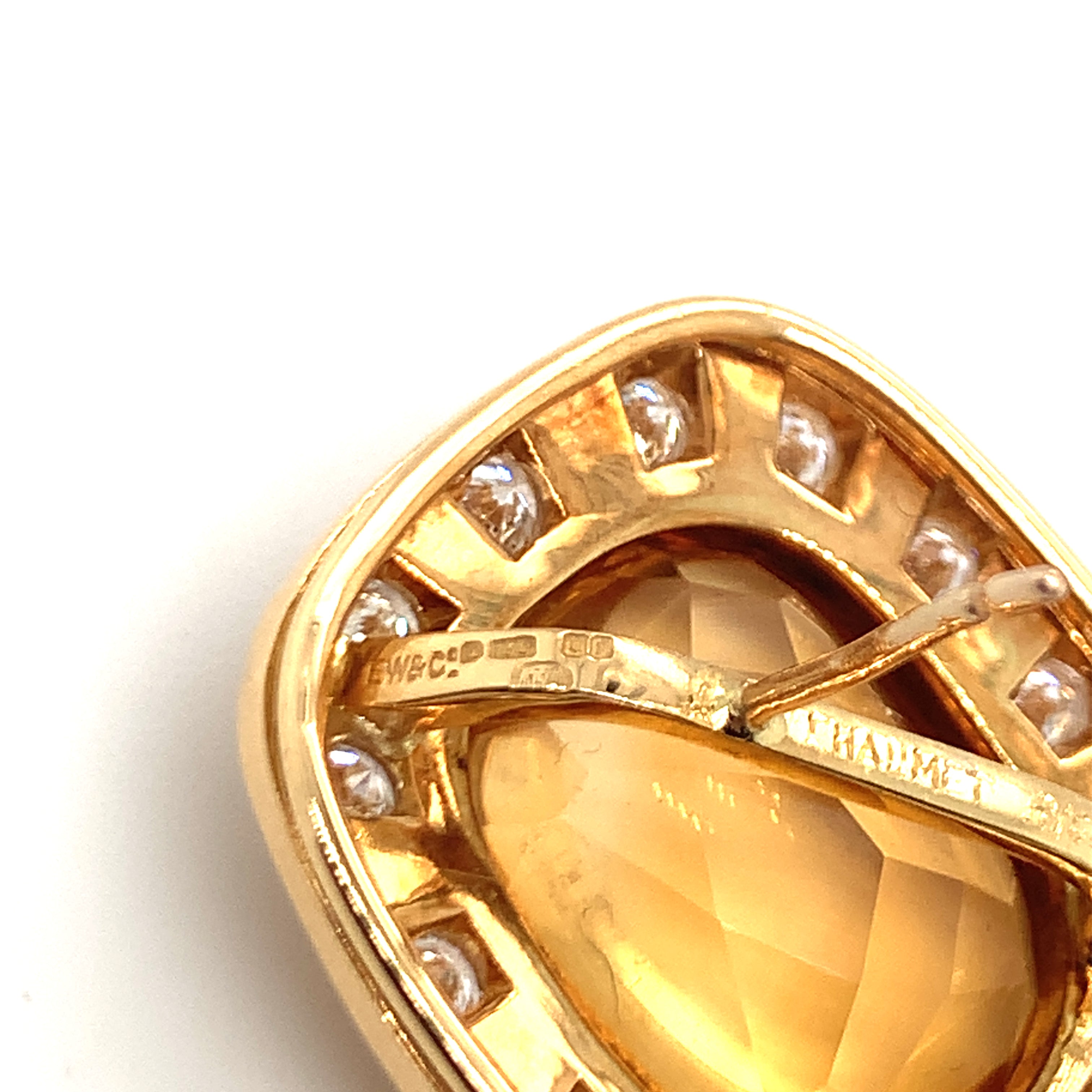 Citrine, Onyx and Diamond 18K Gold Earrings by Chaumet