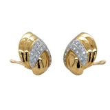 Diamond 18K Yellow Gold Earclips, circa 1970s