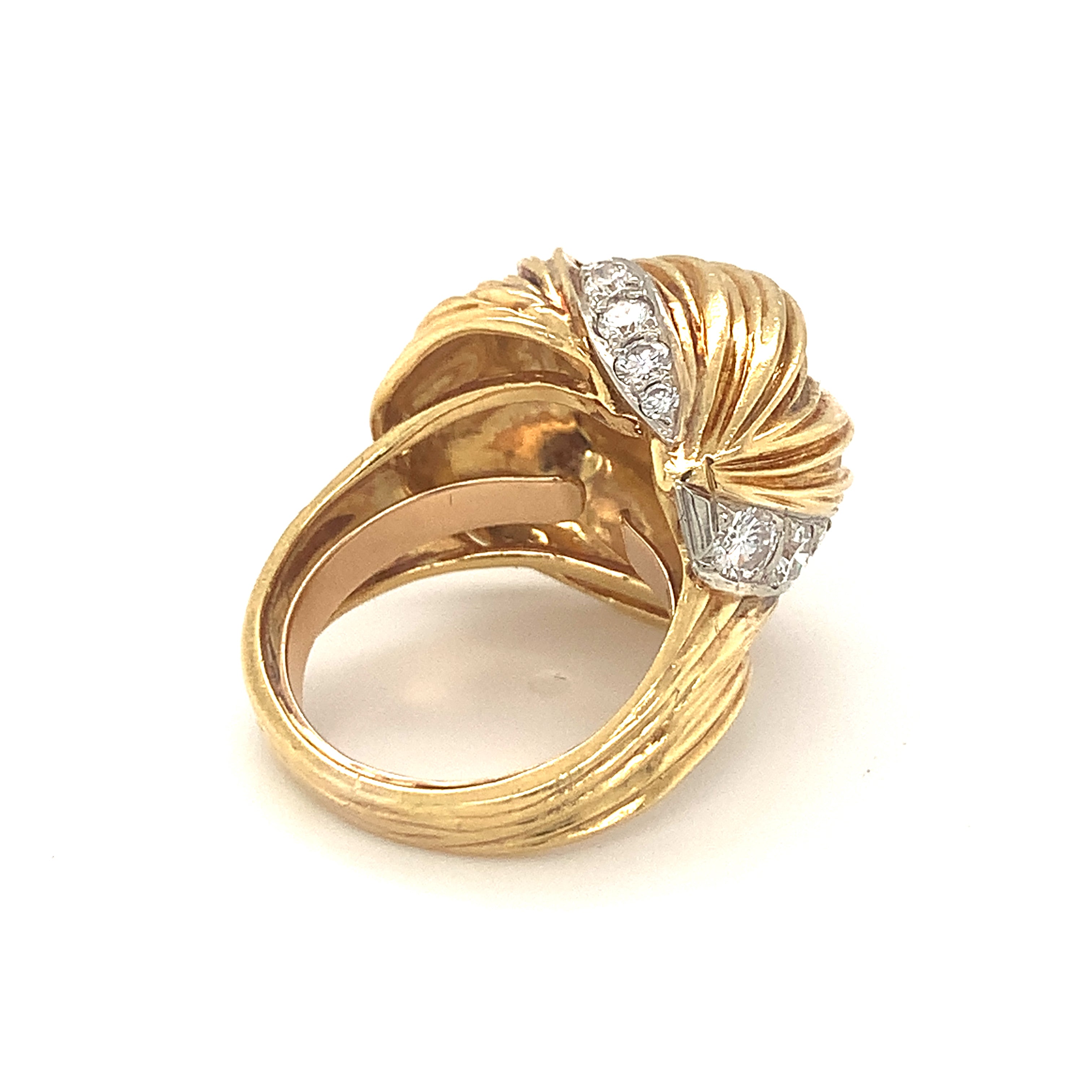 Diamond 18K Yellow Gold Knot Ring