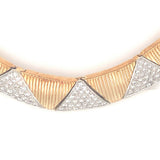 Diamond 18k Yellow Gold Collar Necklace, circa 1970s