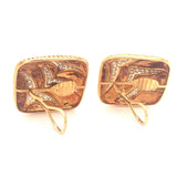 Diamond 18k Yellow Gold Earclips, circa 1960s