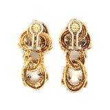 Diamond Dangle 18K Gold Earrings