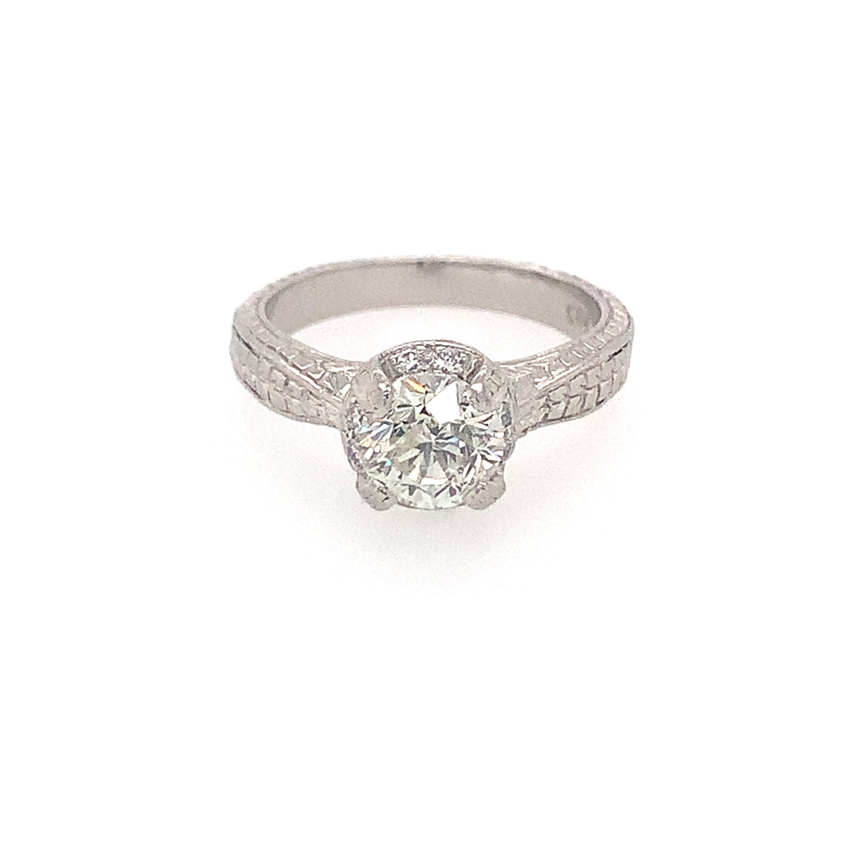 Diamond Engagement Platinum Ring
