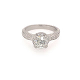 Diamond Engagement Platinum Ring