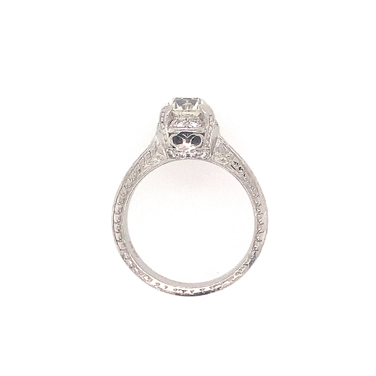 Diamond Engagement Platinum Ring