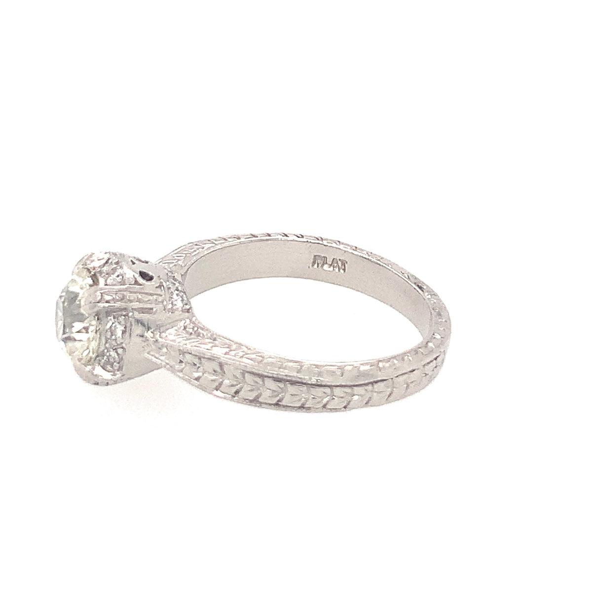 Diamond Engagement Platinum Ring