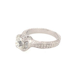 Diamond Engagement Platinum Ring