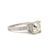 Diamond Engagement Platinum Ring