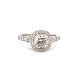 Diamond Engagement Ring in 18K White Gold