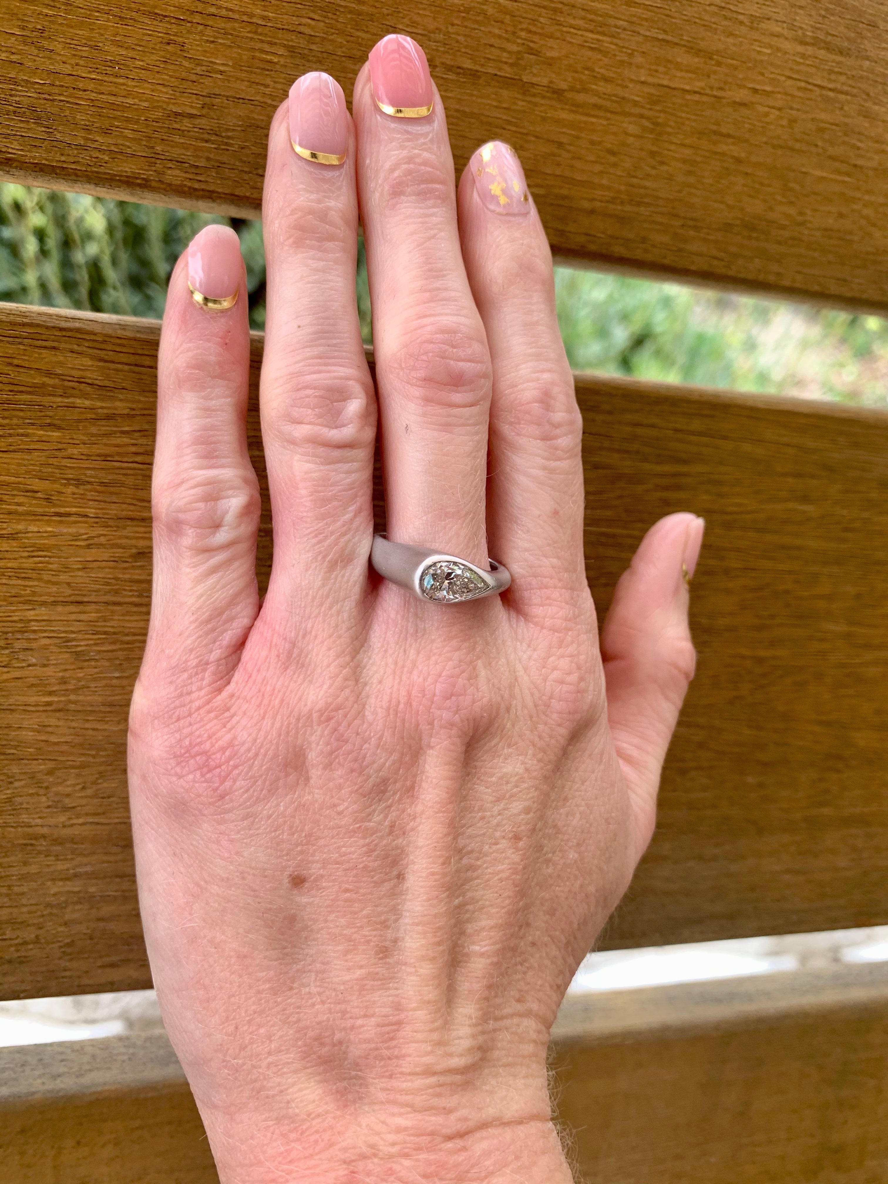 Diamond Engagement Ring in Platinum, circa 1980s